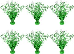 Green Foil Star Centerpiece, 6 Pack Metallic Foil Spray Centerpieces Table Decor