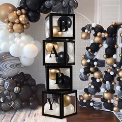 Baby Boxes with Letters for Baby Shower, Baby Shower Decorations with 4 Ballo…