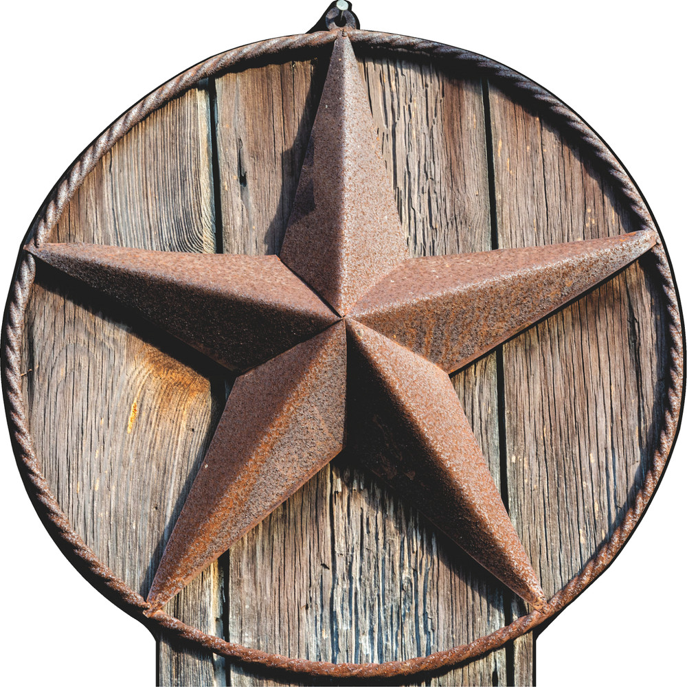 SP13429 Rusty Texas Lone Star Rustic Wood Cardboard Cutout Standee Standup