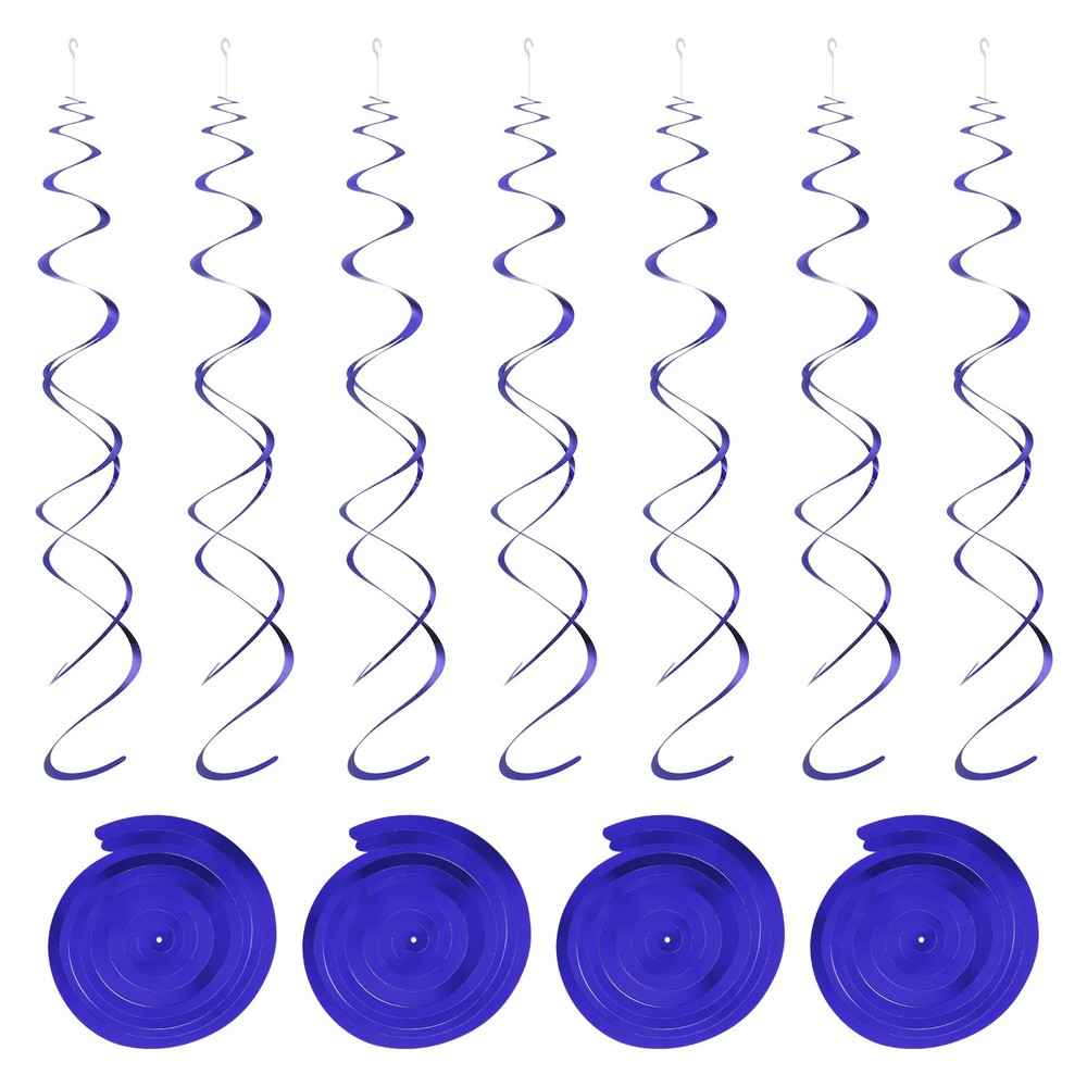 30 x Dark Blue Party Hanging Double Strip with Hang Tag Hook
