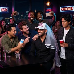 Unique Bachelor Party Hat: Adjustable Snapback with Bold Print for Memorable Fun