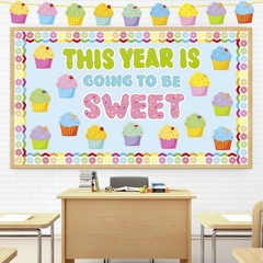 36 Pcs Colorful Cupcakes Cutouts Assorted Color Paper Birthday Cupcake Cutout…
