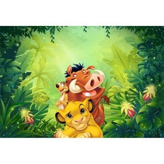 Lion King Simba Backdrop Happy Birthday Banner Baby Shower Photo Background
