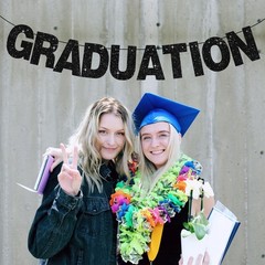 167 Pcs DIY Letter Banner Glitter Hanging Banner for Party Graduation Wedding