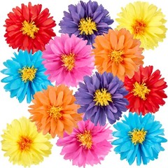 Daisy Tissue Paper Pom Poms,Premium Crepe Paper Flowers,Fiesta Colorful Mexic…
