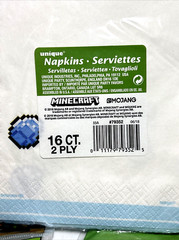 «Minecraft» Birthday Party Supplies, Napkins, Plates, Balloons, Tablecovrers and
