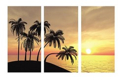 Sunset Beach Backdrop (3 pcs. per set) Completed, 9 ft. x 6 ft.