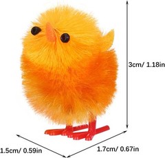 36 Multicoloured Easter Chicks Plush Fluffy Chickens Egg Hunts Kids Bonnet Decor