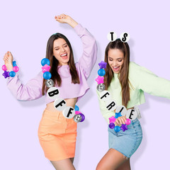 Giant Friendship Bracelet Garland Kit, DIY Birthday Banner with Letters Ball Jum