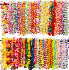 100Pc Hawaiian Flower Leis Necklaces Tropical Luau Party Favors Decoration SetXL