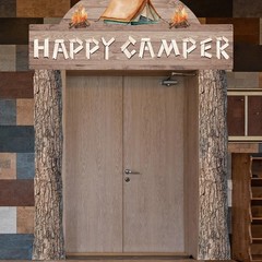 3 Pcs Camping Themed Party Decorations Banner Welcome Porch Sign with 1 Doubl…