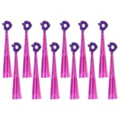 Rainbow Dance Ribbons, Wrist Streamers 20″ & 12 Pcs & Purple & Rose Pink