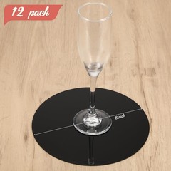 12 Pcs Acrylic Round Mirror Centerpiece for Table Black Circle Mirror Trays 1…