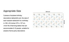 Airplane Party Decorations Tablecloth for Baby Shower Birthday – Disposable