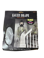 Amscan Gray Gauze Drape Halloween Decoration, 15, 1 Pc