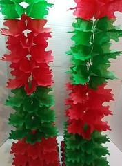 Vintage Honeycomb Paper Garland/Streamers 12 feet long each. New lot of 2