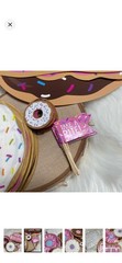 Donut Birthday Party Table Decoration Set, Paper Multicolor Sprinkles Signs