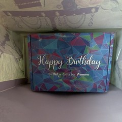 Happy Birthday Birthday Set Gifts for Women, Multicolor Geometric Pattern