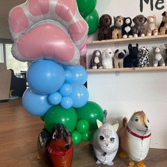 4 Pack Walking Cat Animal Balloons for Kids Birthday Party Pet Theme Decorations