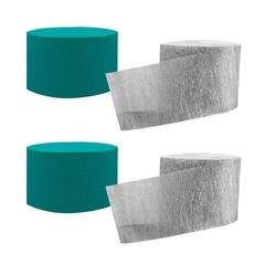 1st Choice Crepe Paper Streamers Party Streamer Decorations, Sliver and Green