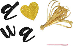 Black Glitter Just Married Banner – Engaged Sign – Wedding Banner – Bridal Showe