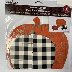 Thanksgiving Pumpkin Centerpieces Glitter Thankful Banner Cardstock Celebrate