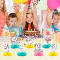 Marie Aristocats Cat Honeycomb Centerpieces Table Toppers for Birthday Party