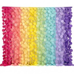 Ultimate Big Circle Dots Party Garland Streamer Backdrop (290 Ft Total, 40 St…