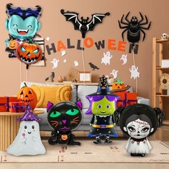 38 Inch Halloween Ghost Foil Mylar Balloons Bat Spider Scary Pumpkin Witch