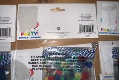 321 Party Confetti Flag Pennant Banner 5 ft Old East Main Co. #21003 Lot of 9