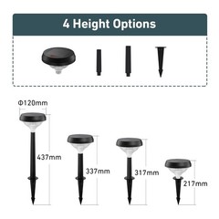 Linkind Solar Lights Outdoor 8 Pack, Solar Pathway Lights, Warm White Landsca…