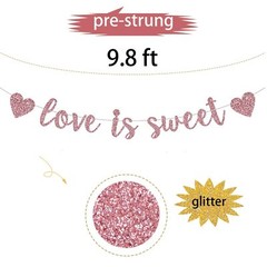 Love Is Sweet Banner Decoration For Engagement Wedding Anniversary Valentine’s D