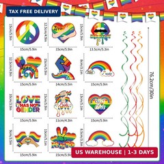 Pride Decorations Banner Hanging Swirls Sounds Gay I’M IN Glitter Banner Love is