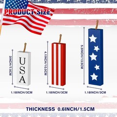Versatile 4th of July Decorations – 3 PC Wooden Centerpieces for Festive Style