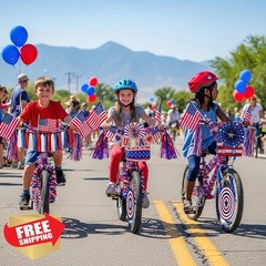 froufing 4th July Bike/Golf Cart Decor Kit