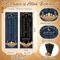 Resurhang 36 Sets Eid Ramadan Mubarak Gift Including 99 Names of Allah Bookmarks