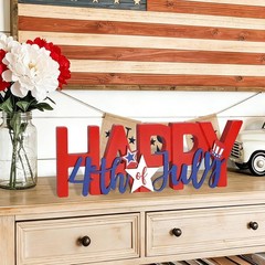 Eye-Catching Tabletop Wooden Sign – Celebrate Independence Day in Style