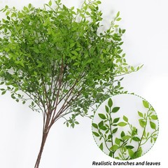 CEWOR 4pcs Artificial Plants Fake Greenery Branches for 43.3 inches, Green