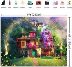 Magic Movie Backdrop Magical Floral House Butterfly Background for Kids Family