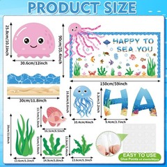 Ocean Bulletin Board Decorations Under The Sea Classroom Summer Fish Cutouts