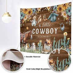 Cowboy Baby Shower Backdrop Western Theme A Little Cowboy Is On The Way Decor