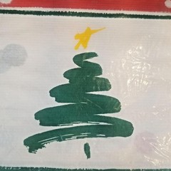 Table Cover Vintage Sealed Christmas Tree Tablecloth 54″ x 102″ Crepe Paper