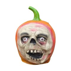 Scary Realistic Latex Pumpkin Head Ornament Halloween Decorations Props Gift