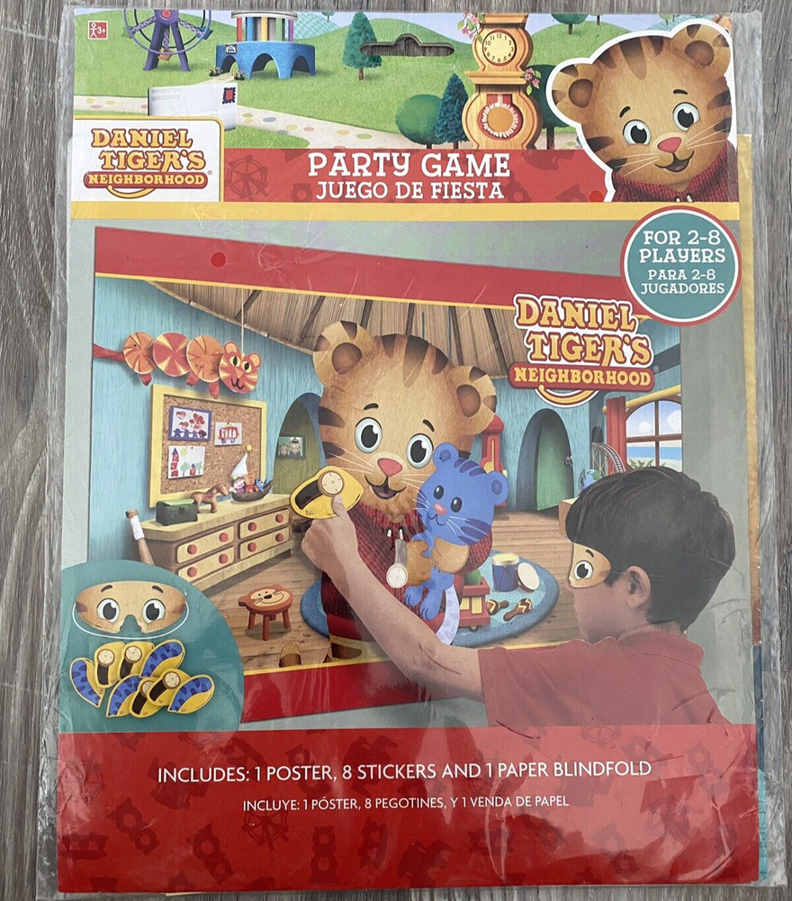 Daniel Tiger’s Neighborhood Birthday Party Supplies Party Game Pin The Tail NEW