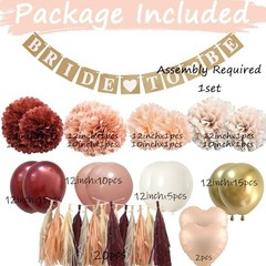 Bridal Shower Decorations Maroon – Fall color Maroon Dusty Burgundy + Peach