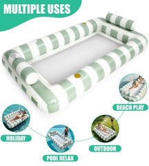 85″ X 53″ Extra Large 2-Person Tanning Pool Float, Inflatable with Cooling Mesh