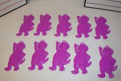 1993 Barney the purple Dinosaur plastic ballon weight lot of 10 new NOS