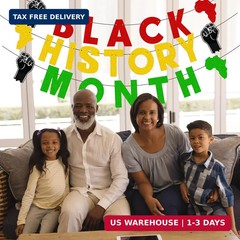 Black History Month Banner, African American Party Decorations Backdrop, Party G