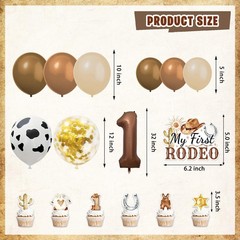 My First Rodeo Birthday Decorations, Wild West Western Cowboy Rodeo 1st Birth…