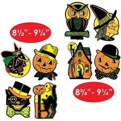 Beistle Vintage Halloween Cutouts 4-Count – 8.5″ – 9.25″, Multi Color